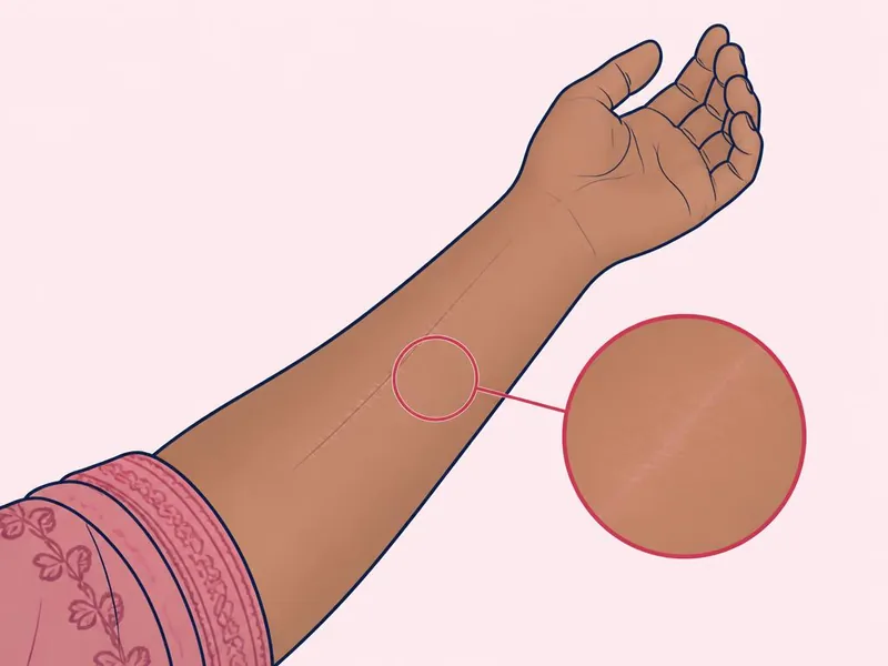 Illustration of scar treatment at Dr. K. Monalisa Gupta's skin clinic in Motihari