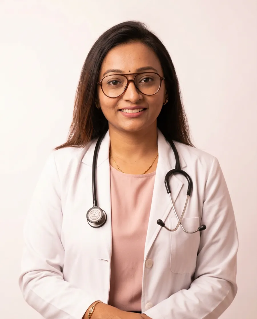 Studio portrait of Dr. K. Monalisa Gupta, consultant dermatologist in Motihari, Bihar