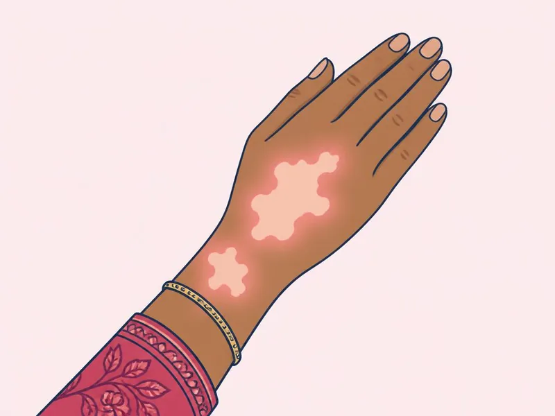 Illustration of vitiligo treatment at Dr. K. Monalisa Gupta's skin clinic in Motihari