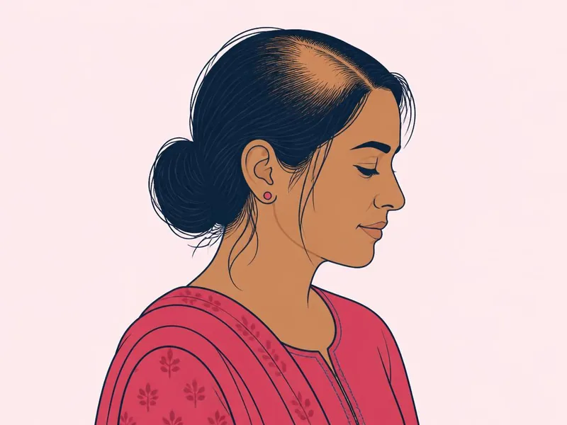 Illustration of hair fall treatment at Dr. K. Monalisa Gupta's skin clinic in Motihari