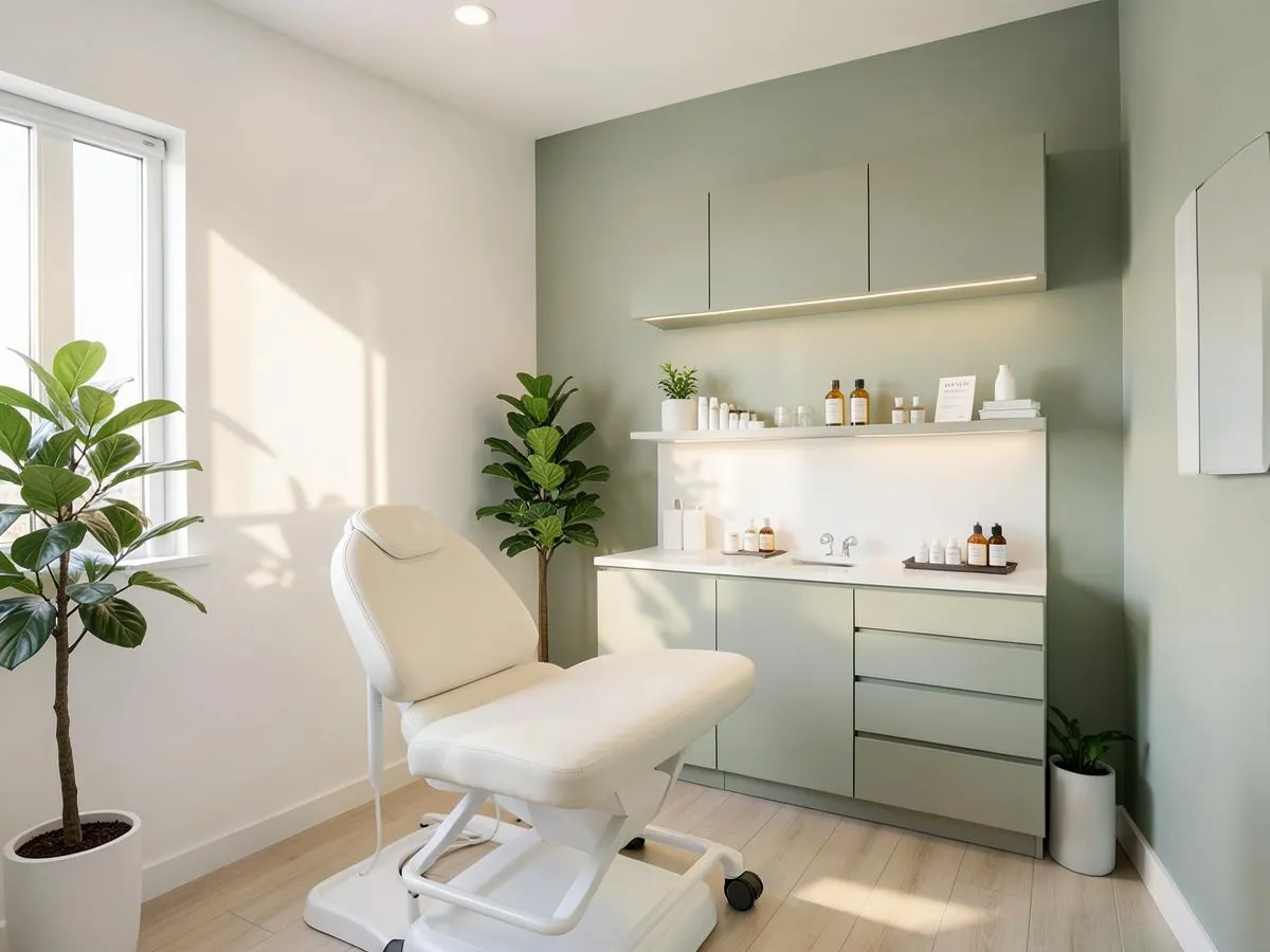 Calm treatment room at Dr. K. Monalisa Gupta's skin and hair clinic in Motihari